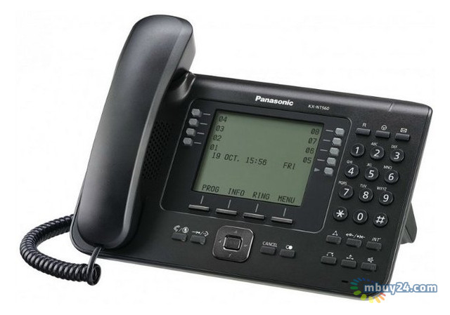 Проводной IP-телефон Panasonic KX-NT560RU-B Black для АТС Panasonic KX-TDE/NCP/NS фото №1