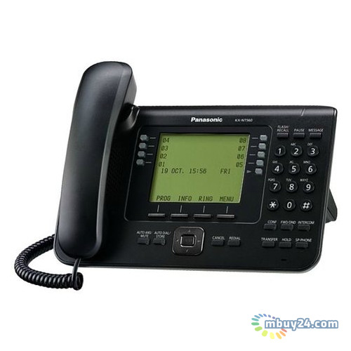 Проводной IP-телефон Panasonic KX-NT560RU-B Black для АТС Panasonic KX-TDE/NCP/NS фото №3
