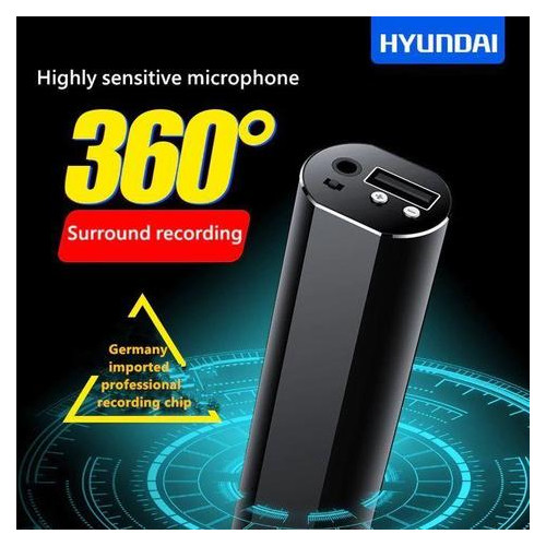 Цифровий диктофон з великим часом роботи Hyundai K705, 300 годин VOX 16 Гб фото №2