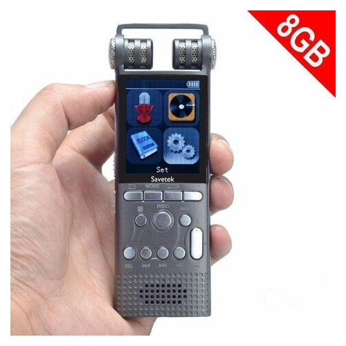 Професійний цифровий диктофон з лінійним входом Savetek GS-R06, 8 Гб пам'яті, стерео, SD до 64 Гб фото №1