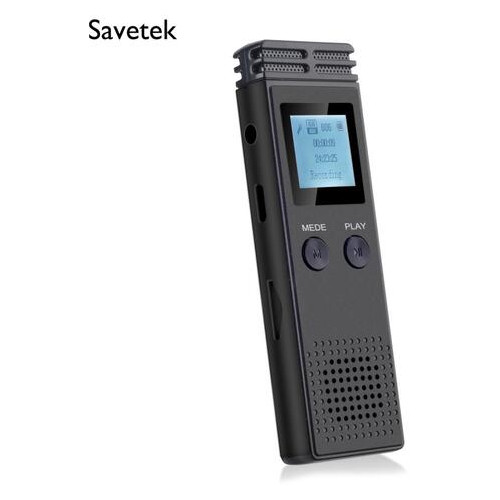Професійний цифровий стерео диктофон Savetek GS-R84, 8 Гб, до 42 годин запису фото №1