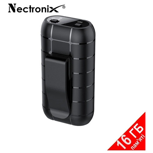 Міні диктофон з великим часом роботи Nectronix A50, з пам'яттю 16 Гб, кліпса, магніт (100836-16) фото №1