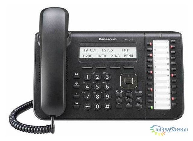 Системный телефон Panasonic KX-DT546RU Black (цифровой) для АТС Panasonic фото №1