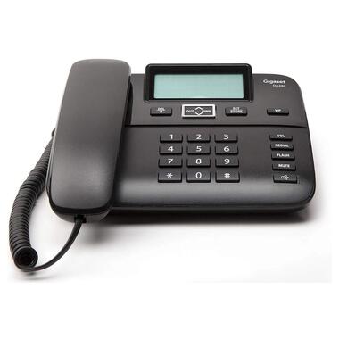 Дротовий телефон Gigaset DA260 System LAM чорний (S30054S6532U101) фото №3