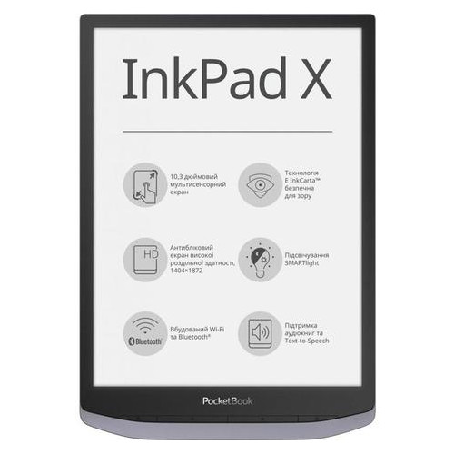 Електронна книга PocketBook InkPAd X 1040 Metallic grey (PB1040-J-CIS) фото №1