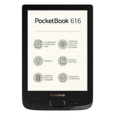 Электронная книга PocketBook 616 Basic Lux2, Obsidian Black (PB616-H-CIS) фото №8