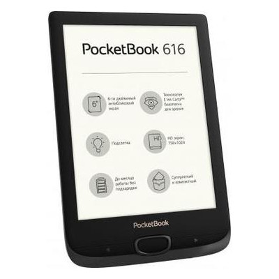 Электронная книга PocketBook 616 Basic Lux2, Obsidian Black (PB616-H-CIS) фото №3