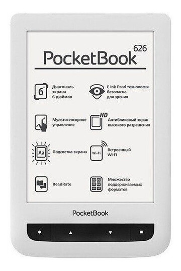 Электронная книга Pocketbook 626 Touch Lux 3 White фото №1