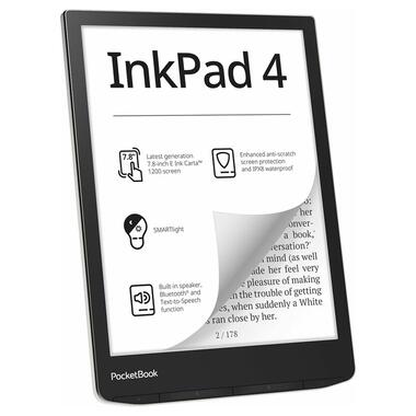 Електронна книжка PocketBook 743G InkPad 4, Stundust Silver (PB743G-U-CIS) фото №2