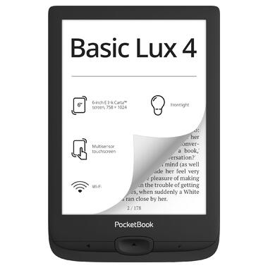 Електронна книжка PocketBook 618, Basic Lux 4, Black (PB618-P-CIS) фото №1