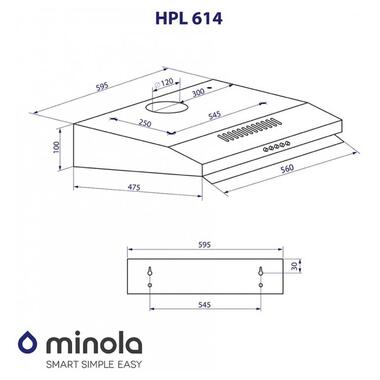 Витяжка Minola HPL 614 WH фото №11