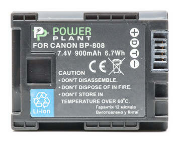 Акумулятори PowerPlant для Canon BP-808 Chip фото №1