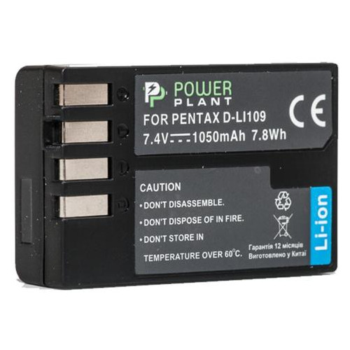 Акумулятор до фото/відео PowerPlant Pentax D-Li109 (DV00DV1283) фото №3