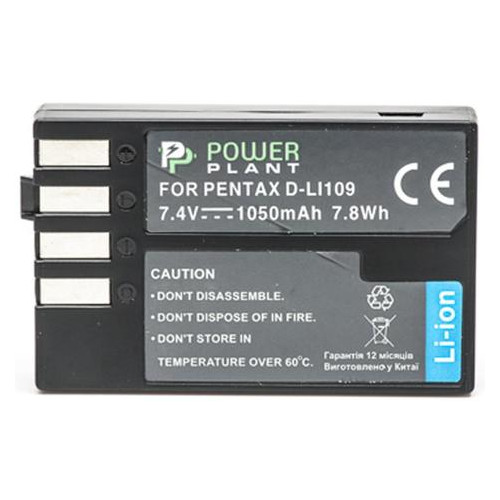 Акумулятор до фото/відео PowerPlant Pentax D-Li109 (DV00DV1283) фото №1