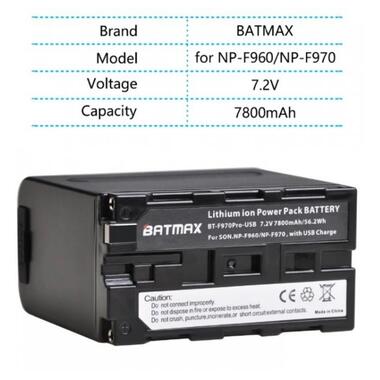 Аккумулятор Batmax np-f970  фото №3