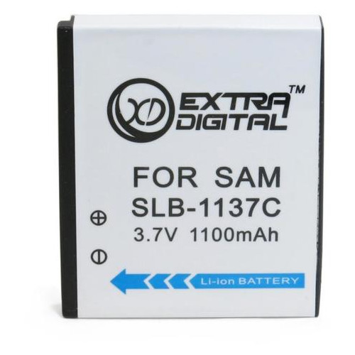 Акумулятор до фото/відео EXTRADIGITAL Samsung SLB-1137C, Li-ion, 1100 mAh (DV00DV1326) фото №1