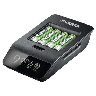 Зарядний пристрій для акумуляторів Varta LCD Smart Plus CHARGER 4*AA 2100 mAh (57684101441) фото №2