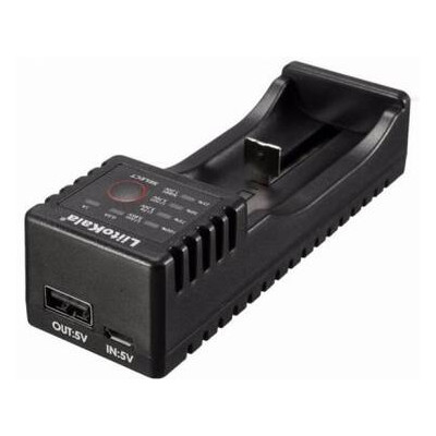 Зарядний пристрій для акумуляторів LiitoKala 1 Slot LED дисплей USB Li-ion/Ni-MH/Ni-Cd/AA/AAA/AAAA/C (Lii-100) фото №1