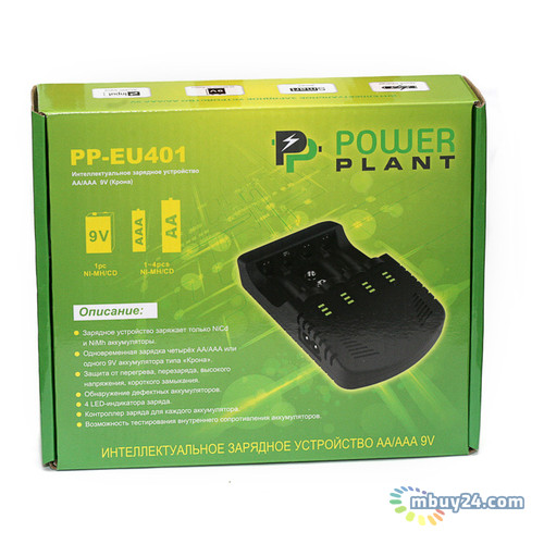 Зарядное устройство PowerPlant для аккумуляторов AA, AAA 9V PP-EU401 (DV00DV2811) фото №4