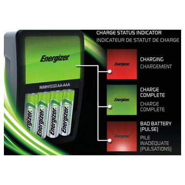 Універсальне ЗУ Energizer Maxi Charger (NH15-2000) + 4x2000mAh, AA/AAA, LED індикатор, 2 канали, Blister фото №4