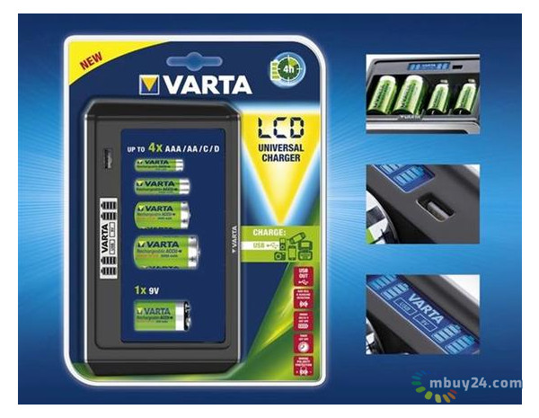 Зарядний пристрій Varta LCD Universal Charger (57678101401) фото №1