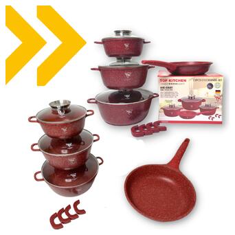 Набір посуду XPRO TK-00076 червоний (24752-TK00076_1795) фото №1