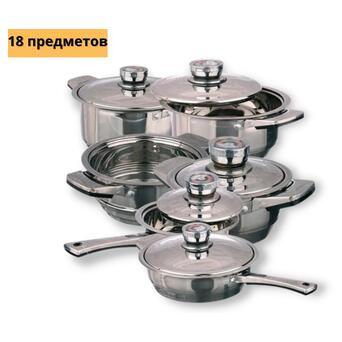 Набір кухонного посуду з нержавіючої сталі на 18 предметів XPRO Zepter (24749-Zepter_3075) фото №2