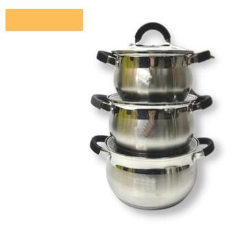Набір кухонного посуду з нержавіючої сталі на 6 предметів XPRO GF-2044 (40373-GF-2044_1155) фото №1