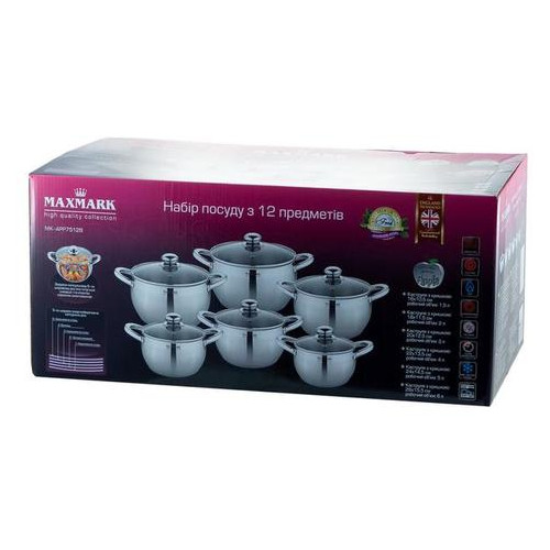 Набор посуды Maxmark 12 предметов (MK-APP7512B) фото №4