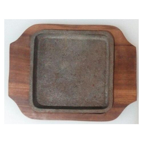 Сковорода чавунна на дерев'яній підставці Empire EM-9967 фото №1