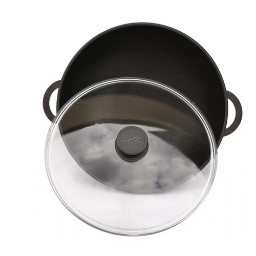 Сковорода-вок алюминиевая Биол с крышкой 32 см (3203ПС) фото №3