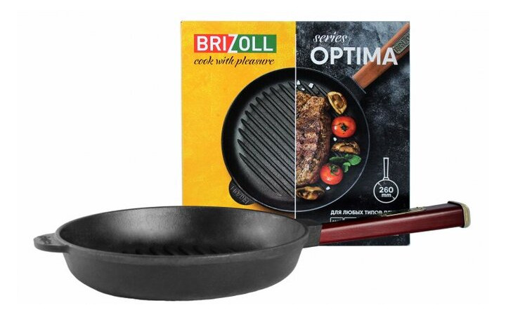 Сковорода-гриль Brizoll Optima-Bordo O2640G-P2 фото №1