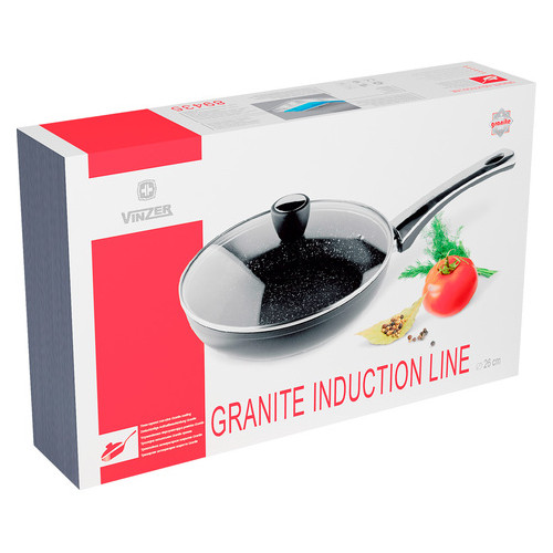 Сковорода с крышкой Vinzer Granite Induction Line 26 см (89435) фото №4
