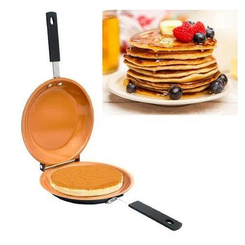 Двухсторонняя сковородка для панкейков pancake bonanza copper (44401045) фото №3