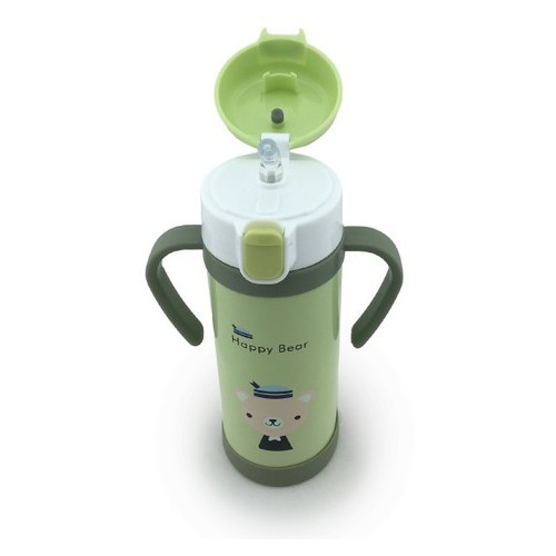 Термокухоль дитячий 420мл Зелений (НY-6409) фото №2