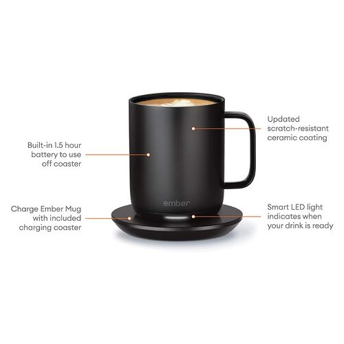Розумна чашка Ember Temperature Control 300 мл 2 покоління, чорна фото №3