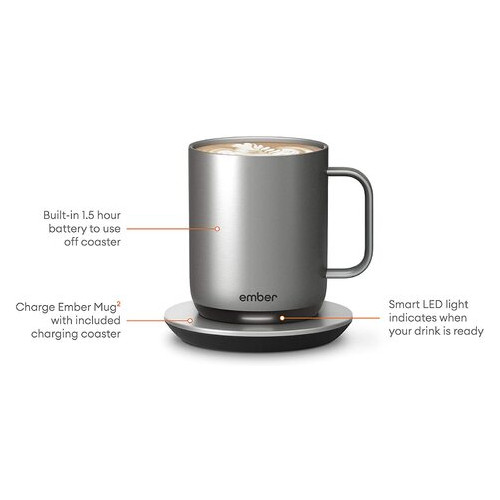 Smart-cup Ember Temperature Control Smart Mug 300 мл 2 покоління (2 покоління) з нержавіючої сталі фото №3