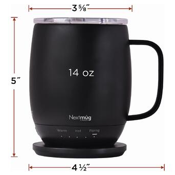 Розумна кружка Nextmug з контролем температури 420 мл чорна фото №3