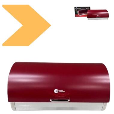 Хлебница Zepline ZP-049 из нержавеющей стали (красная) (42936-ZP-049R_812) фото №1