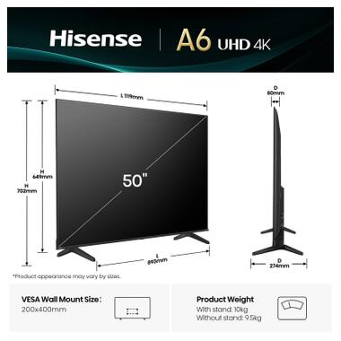 Телевизор Hisense 50A6Q фото №2