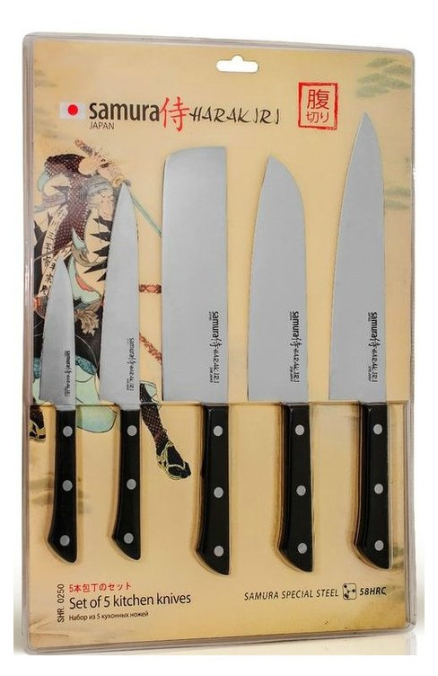 Набір із 5 ножів Samura Harakiri (SHR-0250B) фото №4