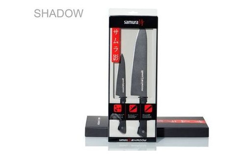 Набір кухонних ножів Шеф Samura універсальний Shadow SH-0210 фото №2