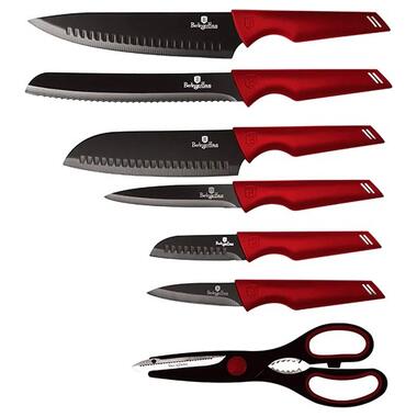 Набір ножів з 7 предметів Berlinger Haus Metallic Line Burgundy Edition (BH-2599) фото №1