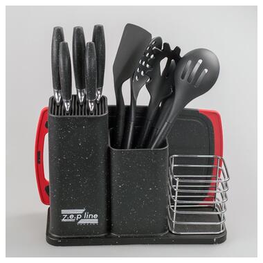 Набір кухонних ножів та приладдя ZP-067, 19 предметів корисний nнабір для кухні з антипригарним покриттям, бренд XPRO (42825-ZP-067_1287) фото №3