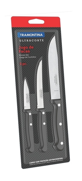 Набір ножів Tramontina Ultracorte 23899/051 (3 предмети) фото №1
