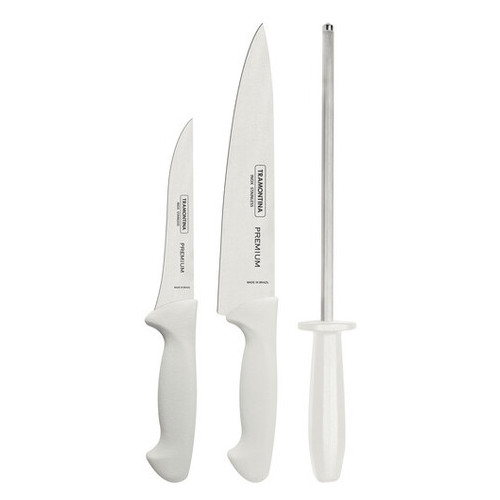 Набір кухонних ножів Tramontina Premium White 24499/812 3 предмети фото №1