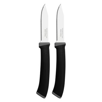 Набори ножів TRAMONTINA FELICE black ніж д/овочей м/зубчатий 76мм 2шт (23491/203) фото №1