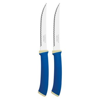 Набори ножів TRAMONTINA FELICE blue ніж д/стейка м/зубчатий 127мм 2шт (23494/215) фото №1