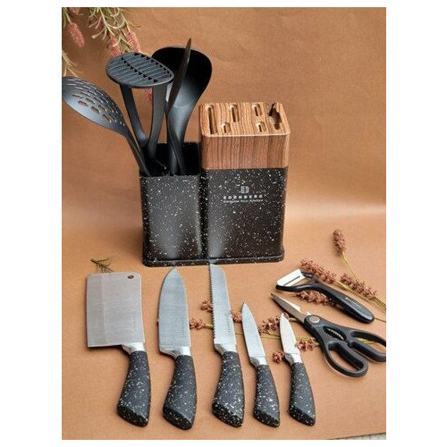 Набір ножів Edenberg EB-11098-Black 12 предметів чорний фото №5