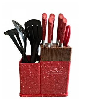 Набір ножів Edenberg EB-11098-Red 12 предметів червоний фото №1